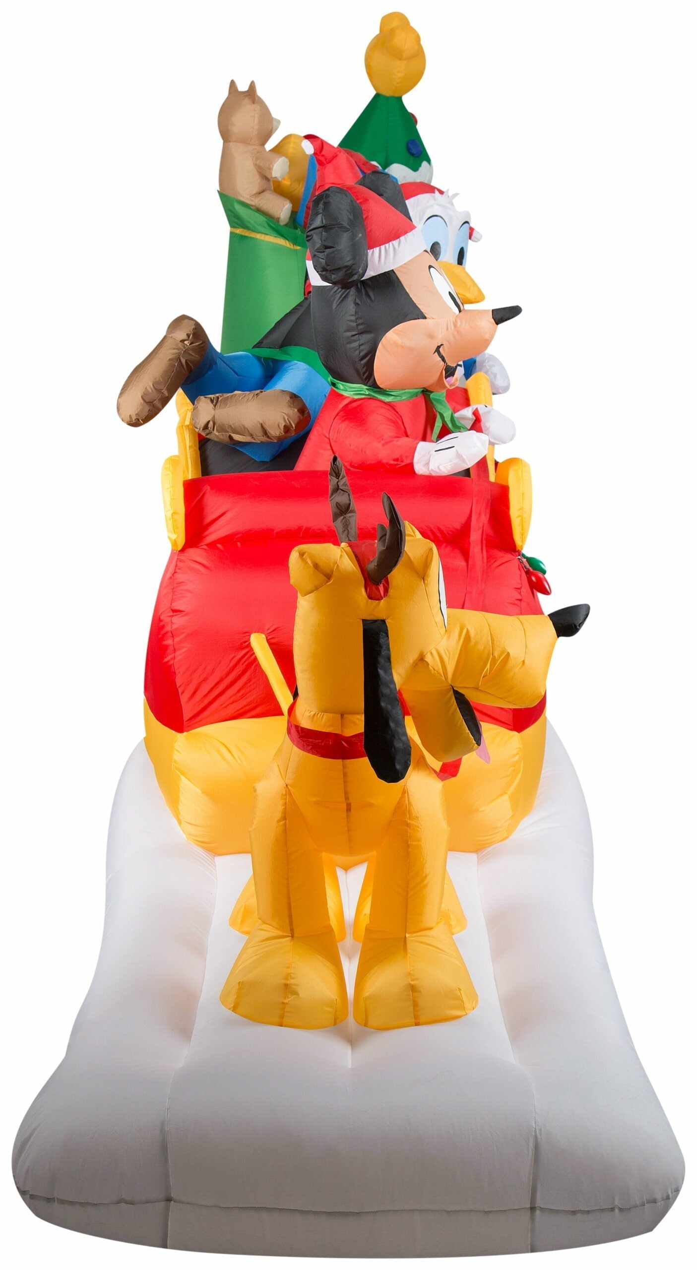 Gemmy Disney 6ft Animated Mickey & Friends Sleigh Inflatable with Lights for Christmas Decor