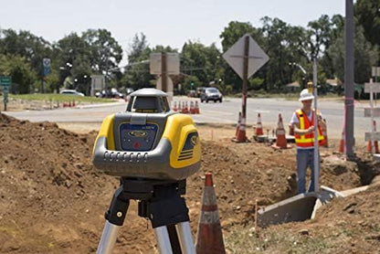 LL100N-2 Laser Level Kit with HR320 Receiver and Clamp, 15' Grade Rod (Inches), Tripod, and System Case , Yellow