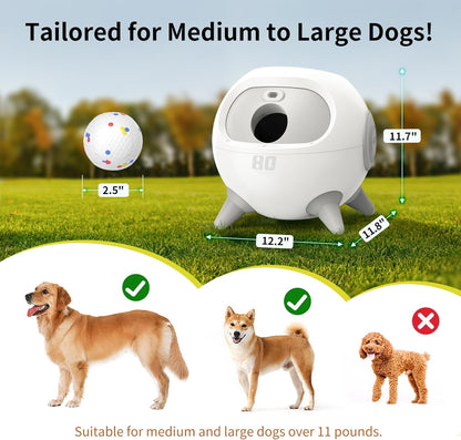 iRetriever Dog Ball Launcher with 4Pcs Balls, Automatic Obstacle Avoidance Dog Ball Launcher Suitable for Medium & Large Dogs