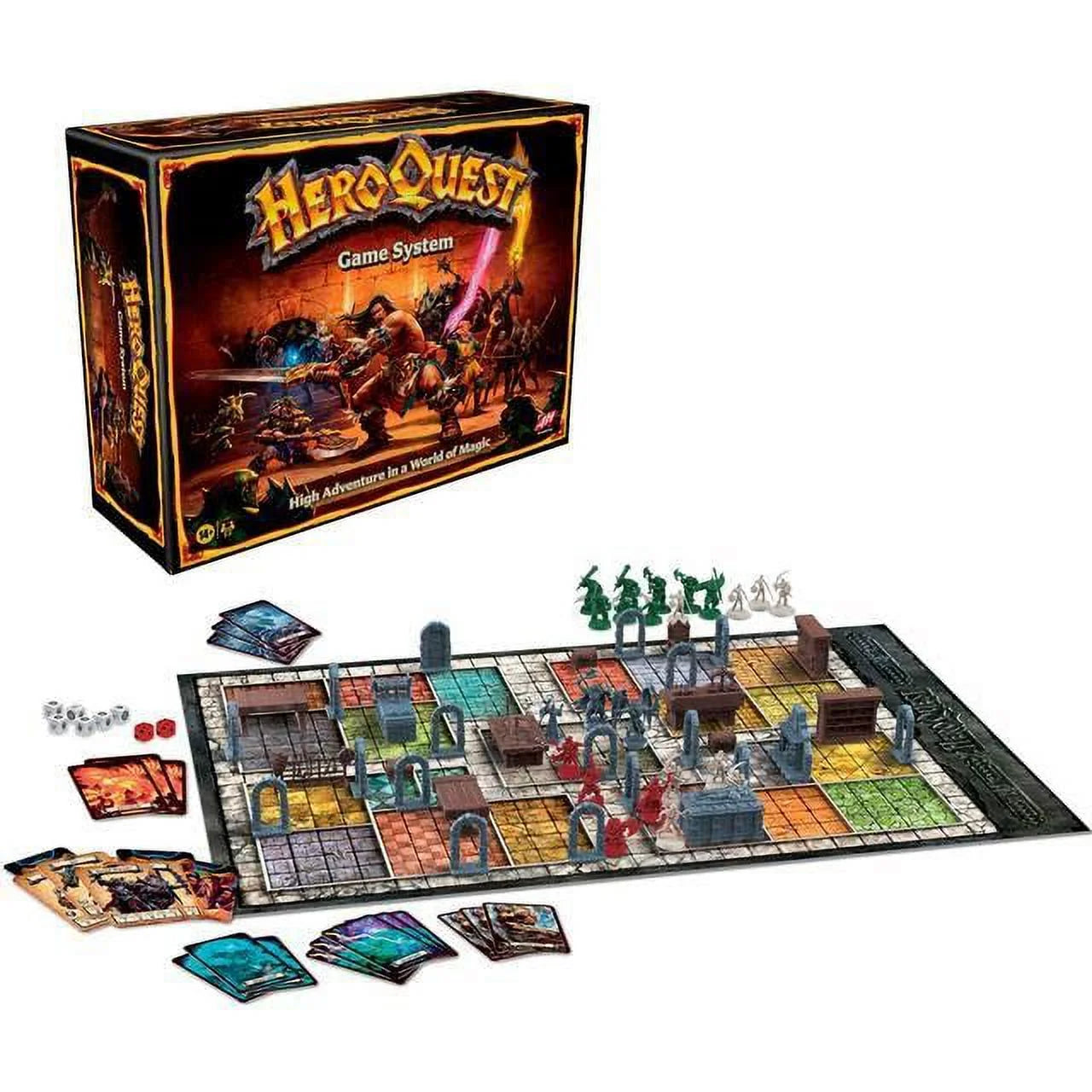 Hasbro Gaming Avalon Hill HeroQuest Game System Tabletop Board Game, Immersive Fantasy Dungeon Crawler Adventure Game for Ages 14 and Up, 2 5 Players