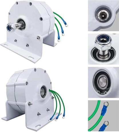12000W Low RPM Permanent Magnet Generator 12V 24V 48V 120V 220V, Free Energy Gearless Permanent Magnet Generator Motor DIY for Wind Turbine Water Turbine,12V