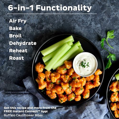 Instant Pot Vortex Plus 6QT XL Air Fryer, 6 in 1, Broils, Dehydrates, Crisps, Roasts, Reheats, Bakes for Quick Easy Meals, 100 In App Recipes, Dishwasher Safe, from the Makers of Instant Pot, Black : Home & Kitchen
