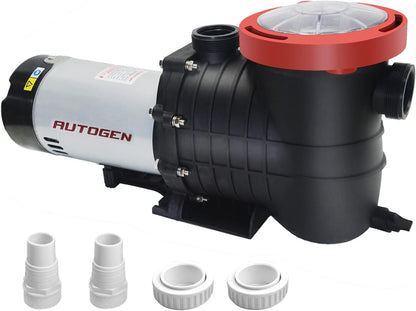 1.5 HP Pool Pump, 7500 GPH Swimming Pool Pump, 115V/230V Dual Voltage Pool Pump,1100 W Above Ground Pool Pump with Strainer Basket and Drain Plug