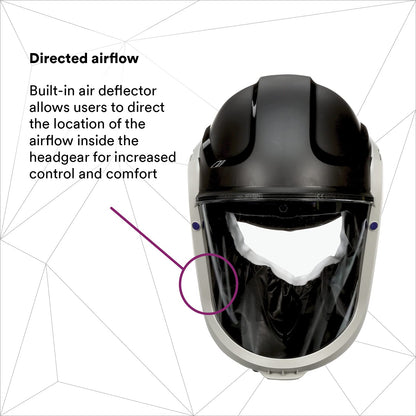 Helmet M-405, For Powered Air Purifying Respirators, Standard Polycarbonate Visor and General Purpose Shroud, 1/Case