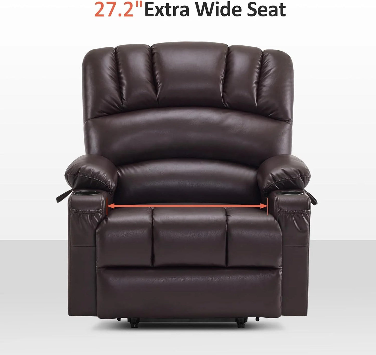 Heated Lift Recliner for Seniors with USB & Cup Holders