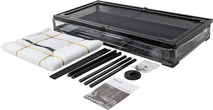 50 Gallon Reptile Glass Terrarium Tank Double Hinge Door with Screen Ventilation Large Reptile Terrarium 36" x 18" x 18"(Knock-Down)