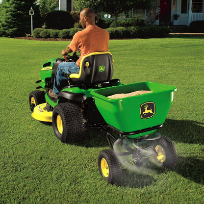 175 lb Tow-Behind Broadcast Spreader, Rustproof Poly Hopper, Universal Fit