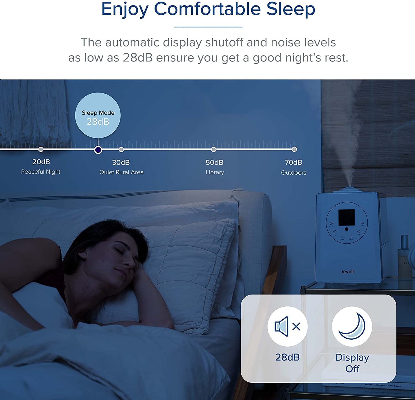 LEVOIT Humidifiers for Bedroom Large Room 6L Warm and Cool Mist for Families Plants with Built-in Humidity Sensor