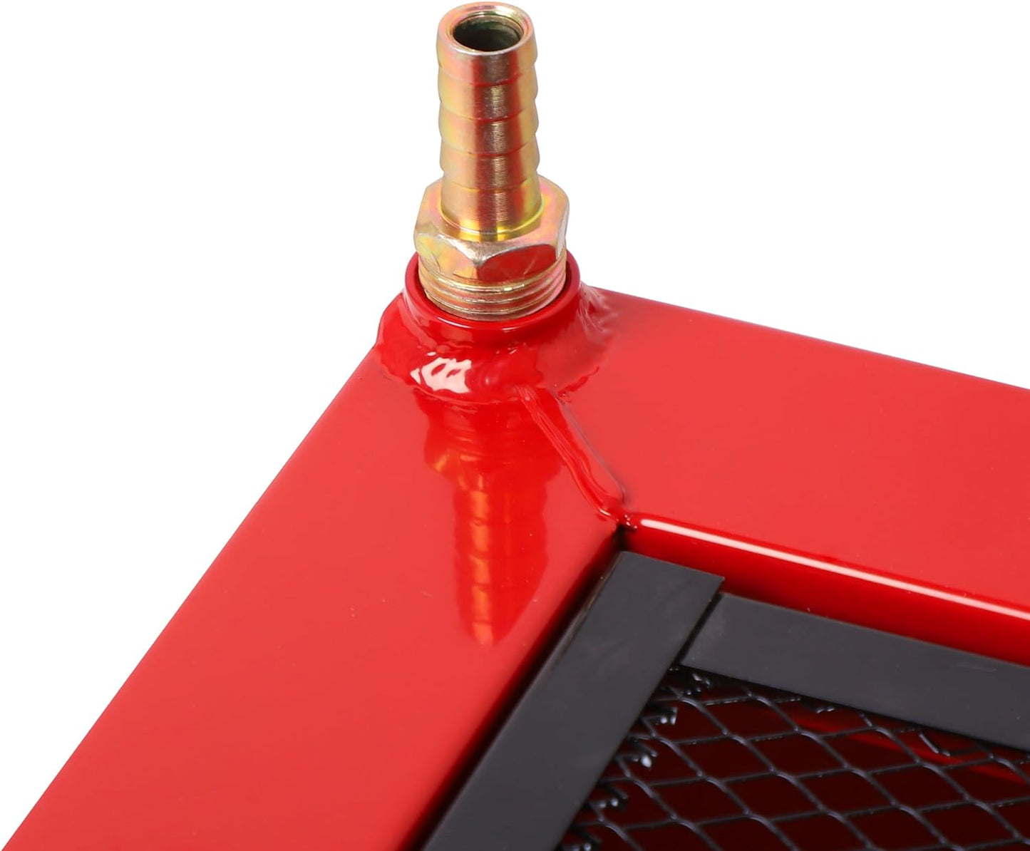 20 Gallon Low Profile Roll Around Oil Drain Pan with 110V Electric Pump 8 Feet Hose for Trucks Cars SUVS Red