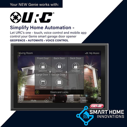 Genie 6172H O Smart Wall Mount Garage Door Opener with Aladdin Connect, Space Saving Design, Quiet 24v DC Motor