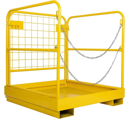 KUAFU 36x36 Forklift Safety Cage Heavy Duty Steel Forklift Man Basket 1200 LBS
