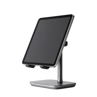 Kedra Ergonomic Tablet Stand - 360° Swivel Base & Height Adjustable - Foldable Aluminum Holder for iPad Pro, Air, Mini & Tablets - Space Grey