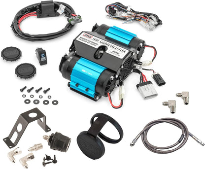 '12V' On-Board Twin High Performance Air Compressor, Ideal for Air Lockers Locking Differentials, Tire Inflator, Air Horn, Air Tools and Pneumatic Tools.