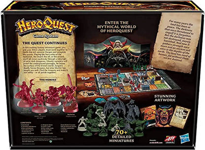 Hasbro Gaming Avalon Hill HeroQuest Game System Tabletop Board Game, Immersive Fantasy Dungeon Crawler Adventure Game for Ages 14 and Up, 2 5 Players