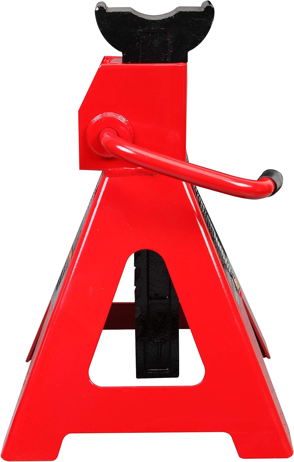 10-Ton Medium Height Pin Type Jack Stands, Pair, Red