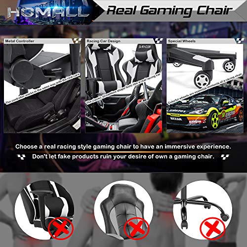 Homall Gaming Chair, Office Chair High Back Computer Chair Leather Desk Chair