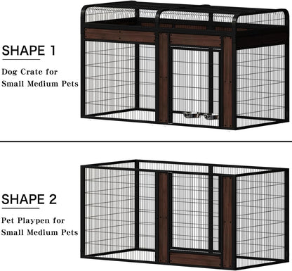 Large Outdoor Bird Cage Aviary for Parakeets, Parrots, Black
