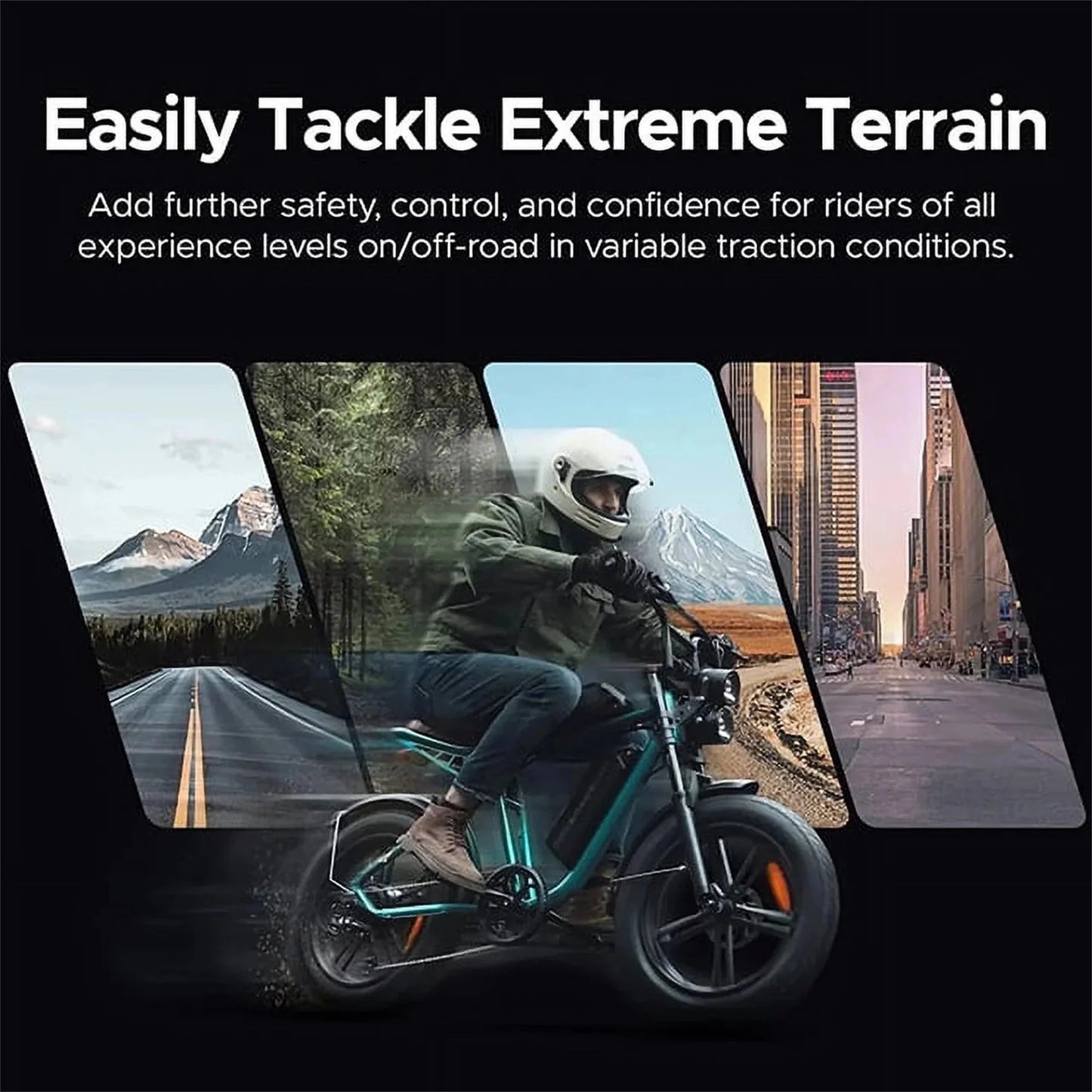 AKEZ Electric Bike for Adults - 1000W 28mph Moped Ebike with 48V 13A Removable Battery, Up to 94 Miles All Terrain Off Road E-Bike with 20*4.0" Fat Tire,Full Suspension,7-Speed UL Certified