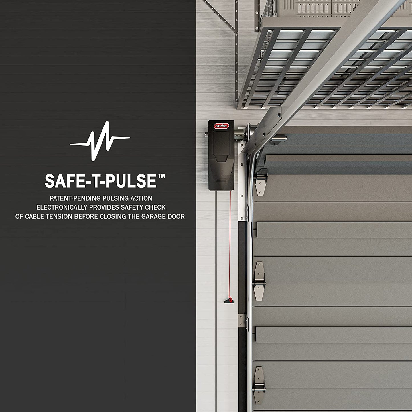 Genie 6172H O Smart Wall Mount Garage Door Opener with Aladdin Connect, Space Saving Design, Quiet 24v DC Motor