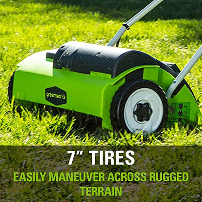 Greenworks 10 Amp 14” Corded Electric Dethatcher (Stainless Steel Tines)