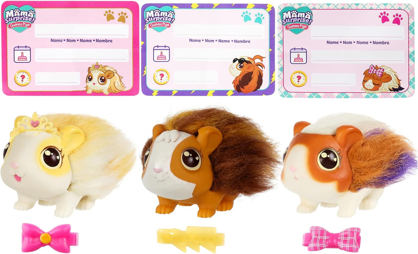 Little Live Pets - Mama Surprise | Soft, Interactive Guinea Pig and her Hutch, and her 3 Babies. 20+ Sounds & Reactions. for Kids Ages 4+, Multicolor, 7.8 x 11.93 x 11.38 inches