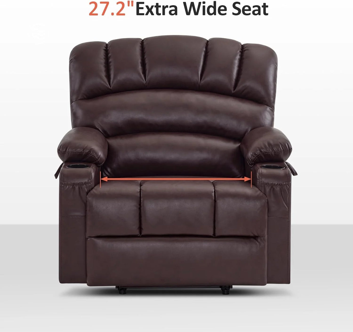 Heated Lift Recliner for Seniors with USB & Cup Holders