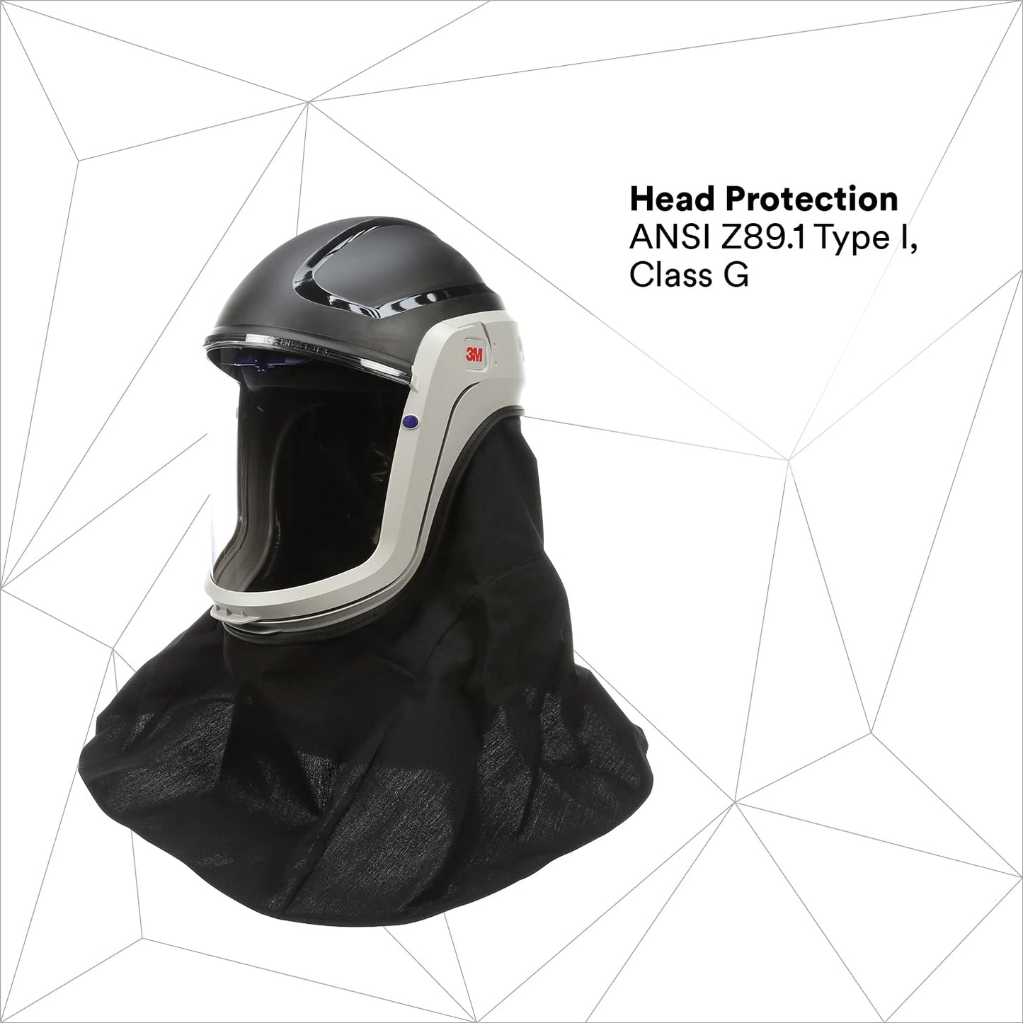 Helmet M-405, For Powered Air Purifying Respirators, Standard Polycarbonate Visor and General Purpose Shroud, 1/Case