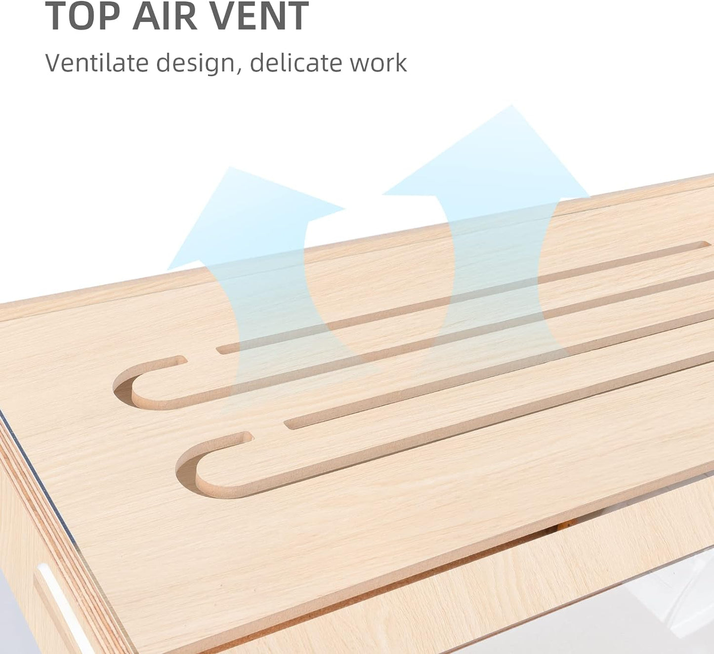 Hamster Cage W/Oblique Opening Cage Door - MDF Aspen Small Animal Cage for Syrian Hamsters Degus or Other Similar-Sized Pets (Medium - 40.7 x 22.7 x 22.9 inches, Burlywood)