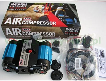 '12V' On-Board Twin High Performance Air Compressor, Ideal for Air Lockers Locking Differentials, Tire Inflator, Air Horn, Air Tools and Pneumatic Tools.