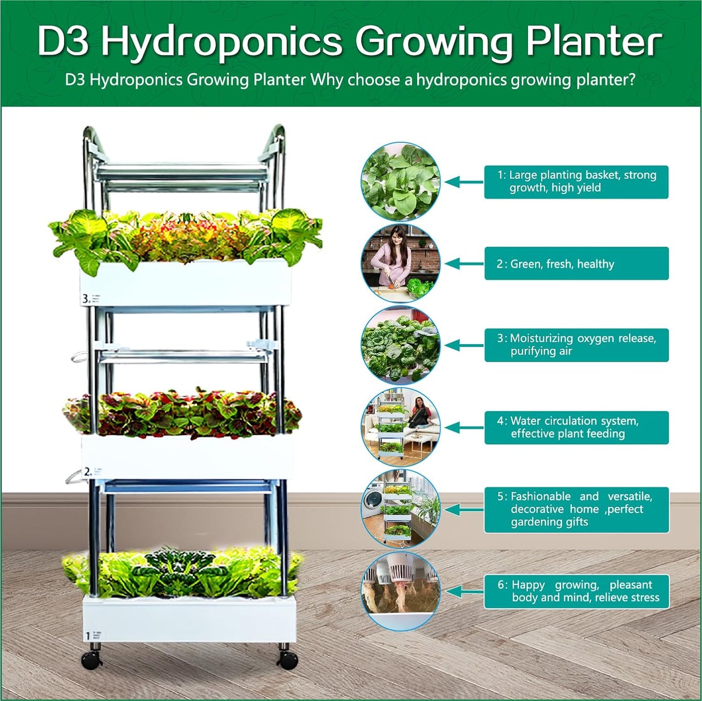 Hydroponics Growing System Plant Germination Kits Hydrophonic Planter for Indoor Garden Vegetable Herb Microgreens Growing Aerogarden Gardening Gifts 36 Large Pods(≈ 5X Small Pods)
