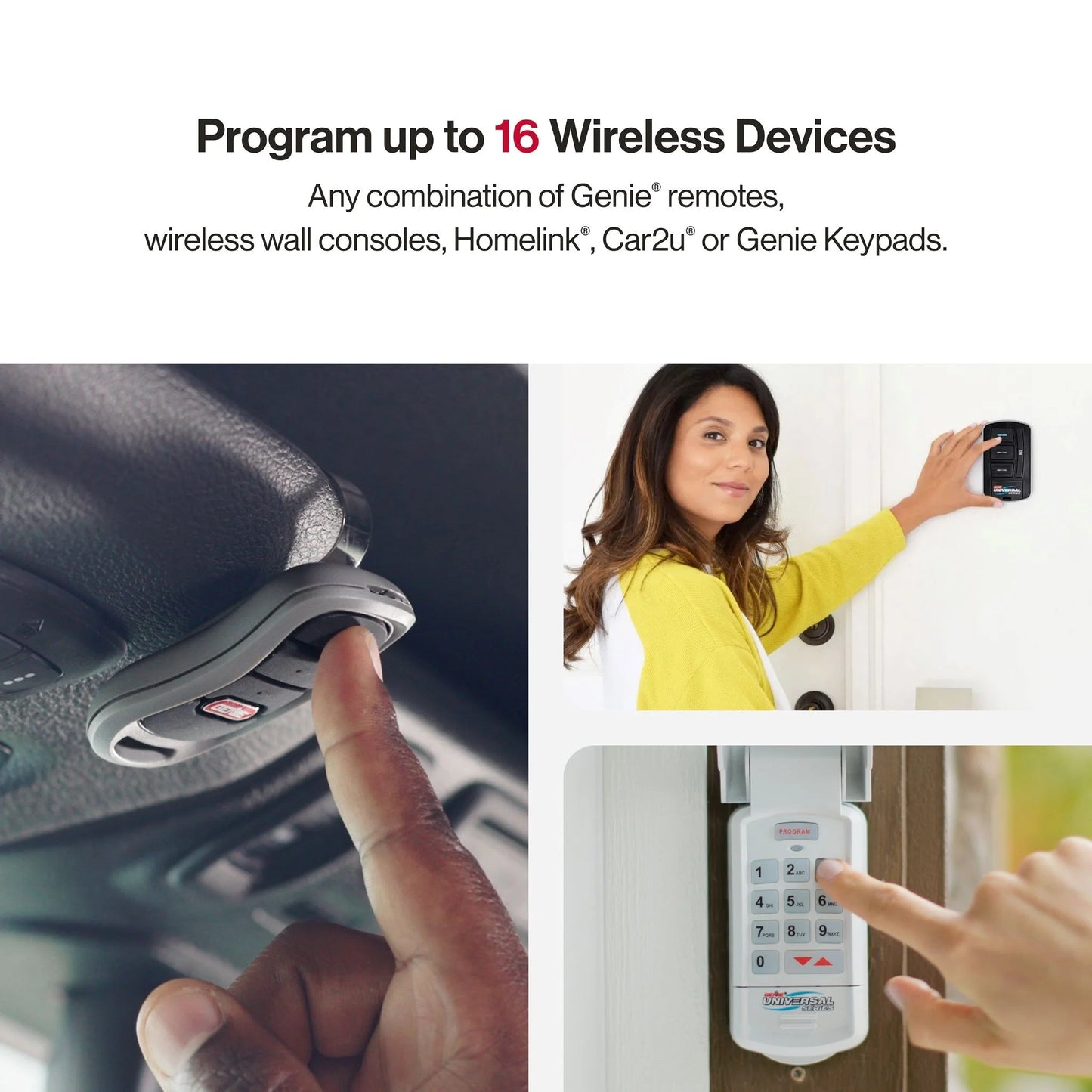 Genie Chain Drive 750 Garage Door Opener 3/4 HPC with Battery Backup, Quiet Chain Drive, Easy Installation, Includes Remotes & Keypad