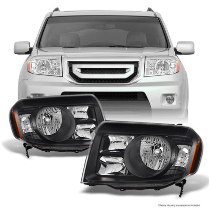 '- Change the pair Settings for Honda Pilot SUV black headlight driver left + passenger right