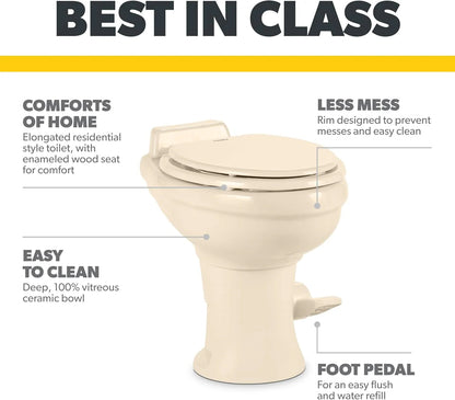 320 Series Standard Height RV Toilet - White