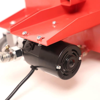 20 Gallon Low Profile Roll Around Oil Drain Pan with 110V Electric Pump 8 Feet Hose for Trucks Cars SUVS Red