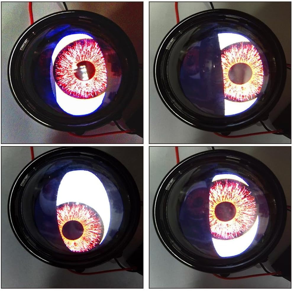LED Demon Eyes Demon Eyes headlights, Dynamic Demon Eyes car headlights, adjustable eye pattern, mini projector lens light controlled by phone, suitable for any car