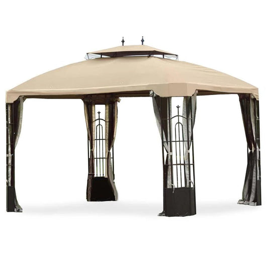 10 x 12 Bay Window Gazebo Replacement Canopy and Netting Riplock 350