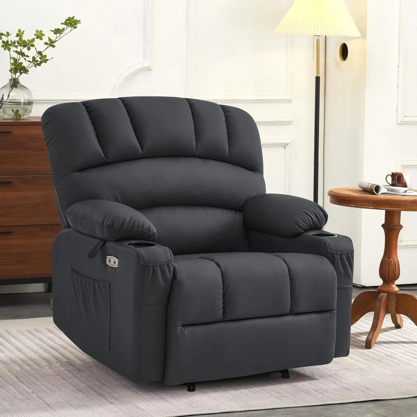Heated Lift Recliner for Seniors with USB & Cup Holders