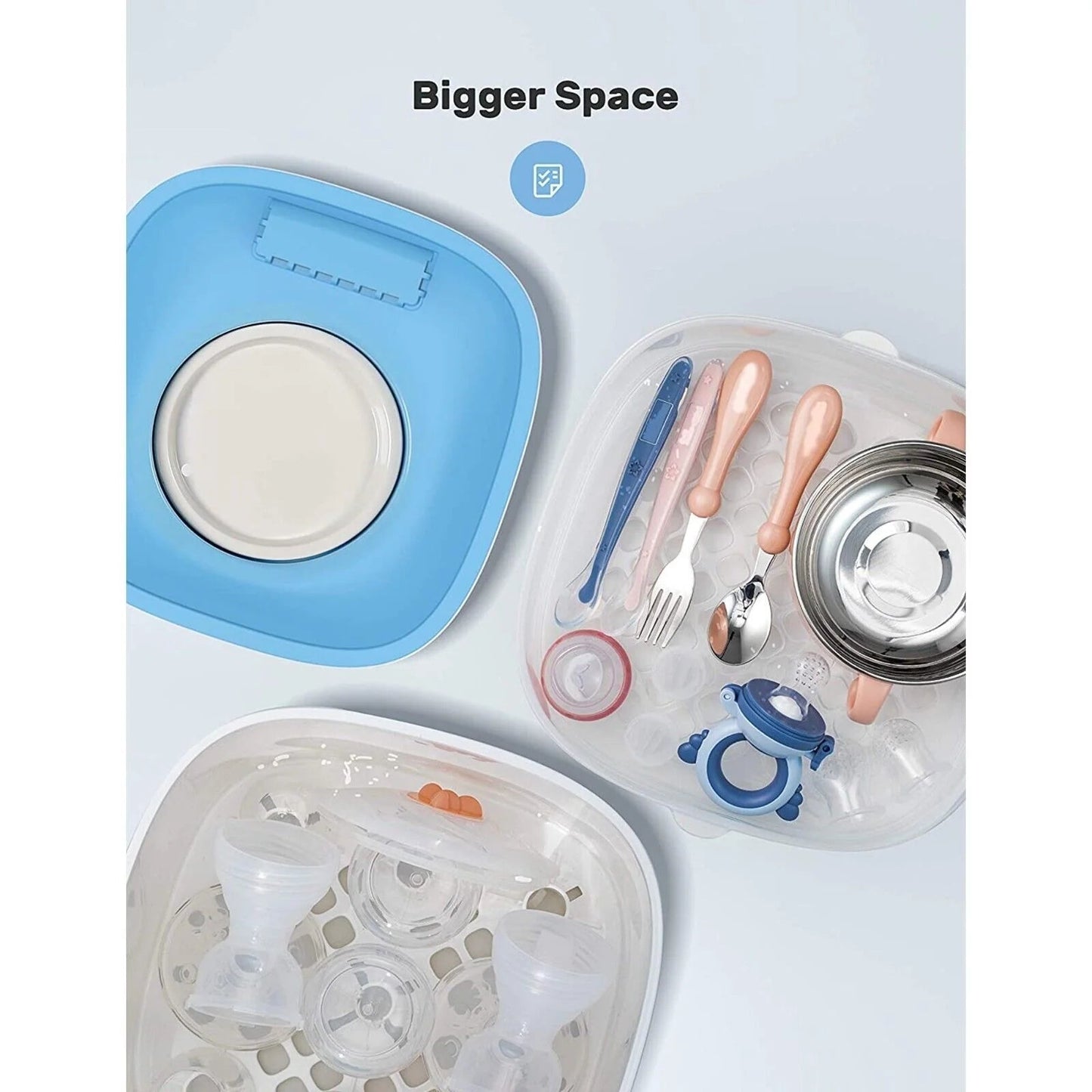 Luxury 3-In-1 Baby Bottle Steam Sterilizer And Dryer With LCD Screen