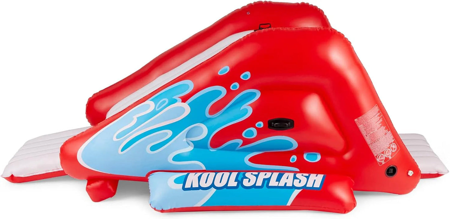 Intex Kool Splash Inflatable Water Slide Swimming Pool Play Center with Built in Sprayers for Kids and Adults, Ages 6 and Up, Blue