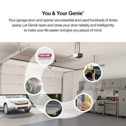 Genie Chain Drive 750 Garage Door Opener 3/4 HPC with Battery Backup, Quiet Chain Drive, Easy Installation, Includes Remotes & Keypad