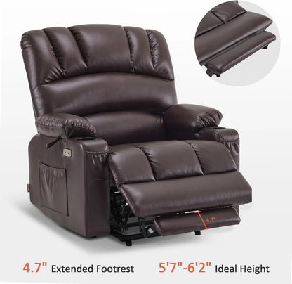 Heated Lift Recliner for Seniors with USB & Cup Holders