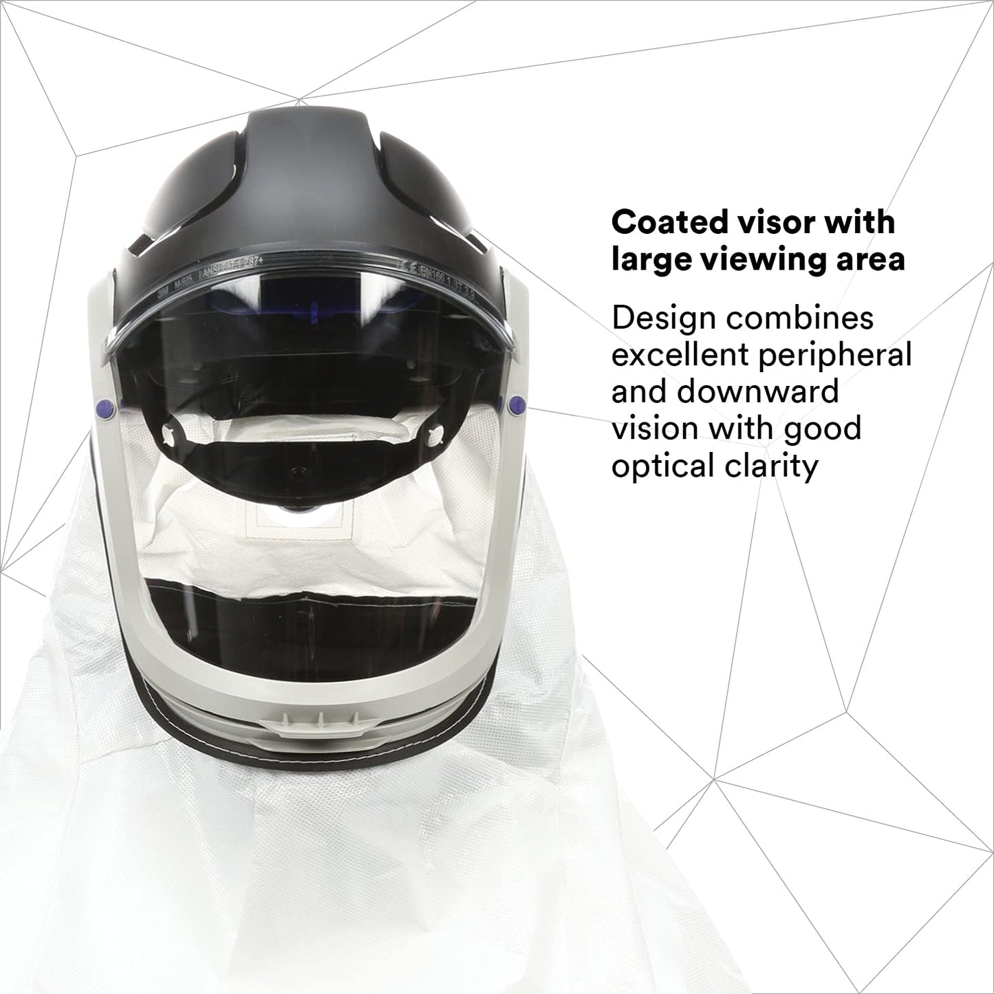 Helmet M-405, For Powered Air Purifying Respirators, Standard Polycarbonate Visor and General Purpose Shroud, 1/Case