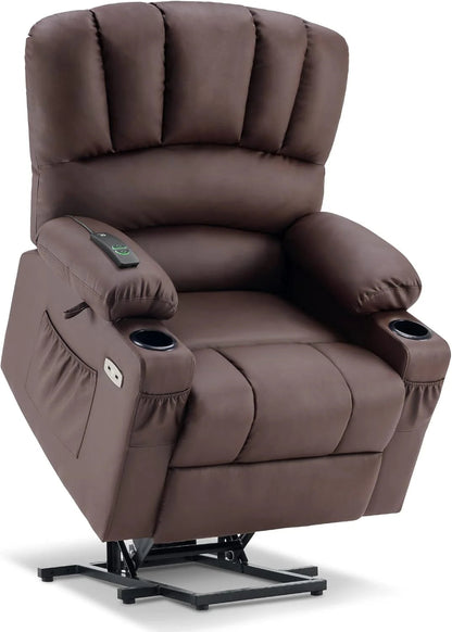 Heated Lift Recliner for Seniors with USB & Cup Holders