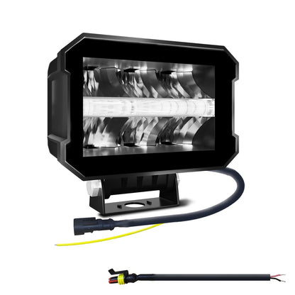 100W LED Car Wroklight High Bright DRL Spotlight 10000LM 6000K Auto Offroad SUV Headlight Truck Driving Fog Lights Headlamp 30V