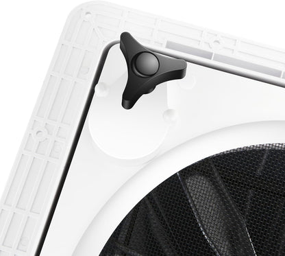 MaxxAir 10 Speed Roof Vent Fan 12V with Thermostat, Rain Sensor, Remote & App Control, 14′′x14′′ Reversible Powered Lift