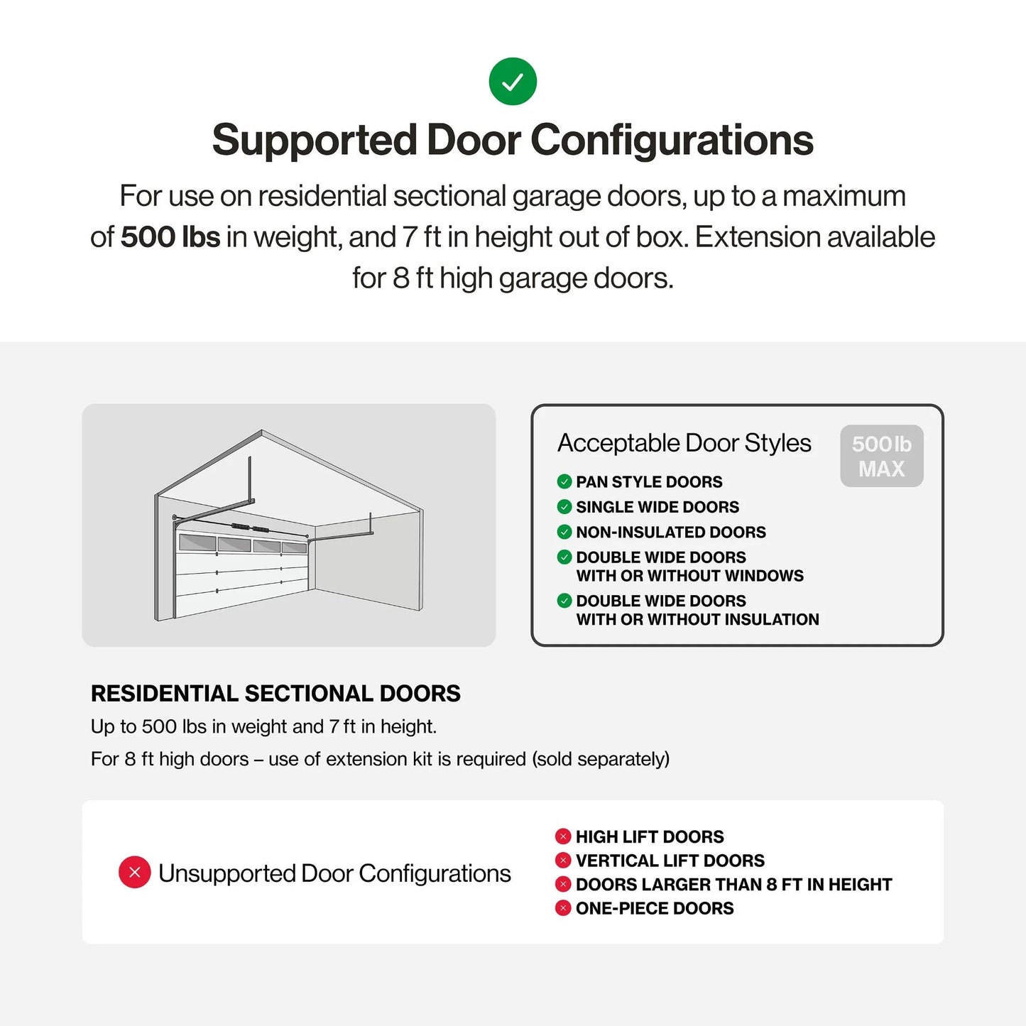 Genie Chain Drive 750 Garage Door Opener 3/4 HPC with Battery Backup, Quiet Chain Drive, Easy Installation, Includes Remotes & Keypad