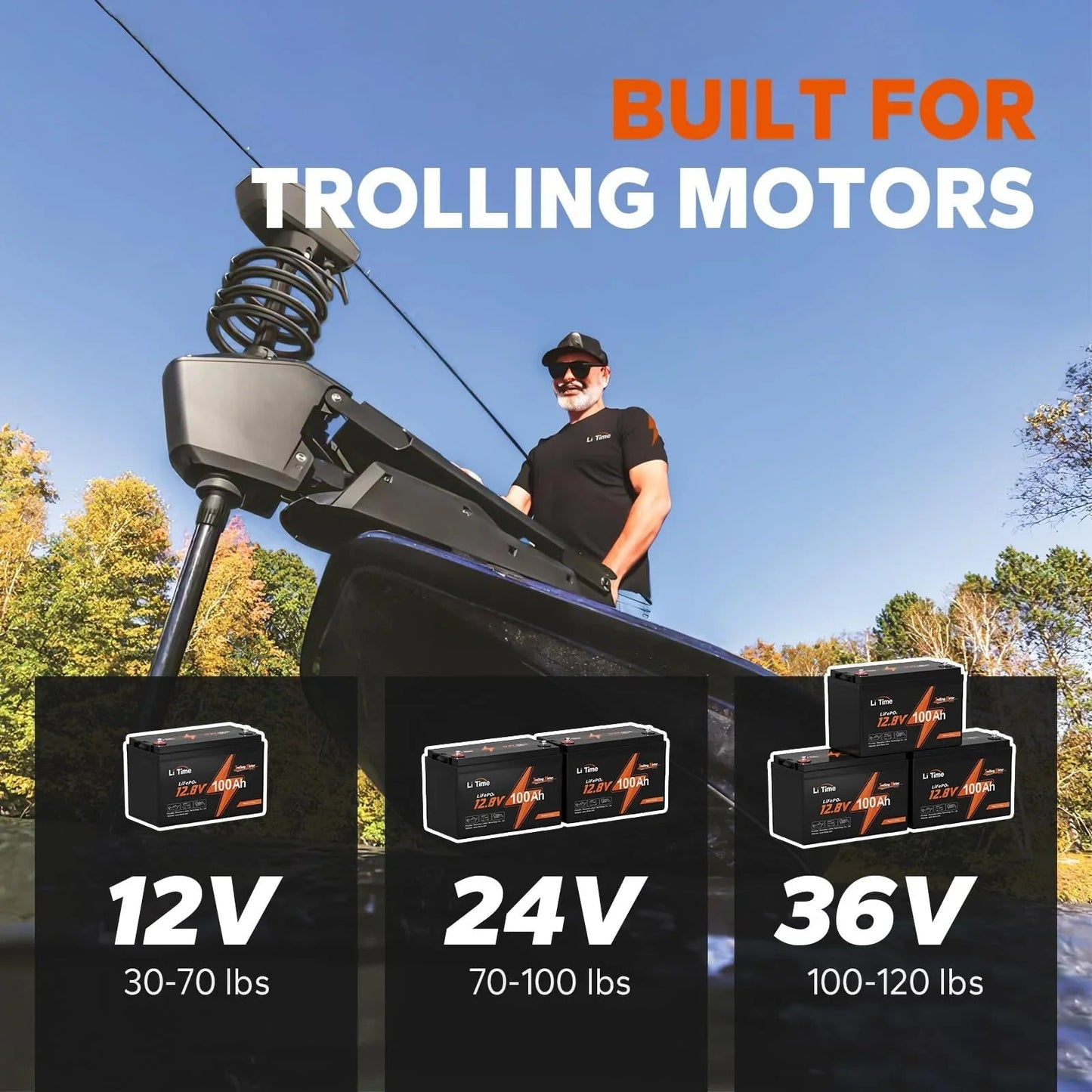 LiTime 12V 100Ah TM LiFePO4 Lithium Battery