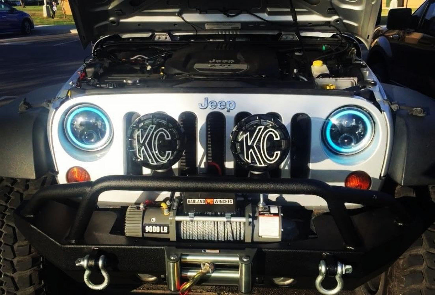 KC HiLiTES 651 Gravity G6 Daylighter Spot Light System & Stone Guards Armored-for-Offroading Bundle. CREE LED 40 Watt Focused Long Distance Beam Weatherproof Spotlight Pair, 2,300 Lumens