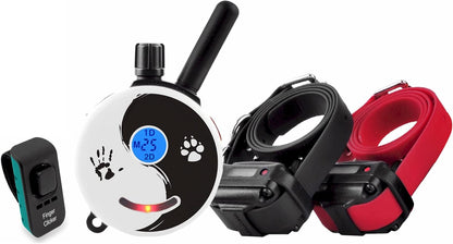 Humane Dog Training Collar with Remote, Features 100 Levels of Safe Stimulation, Tapping Sensation, Night Light, Waterproof, Rechargeable, 1 Mile 1 Dog, Black