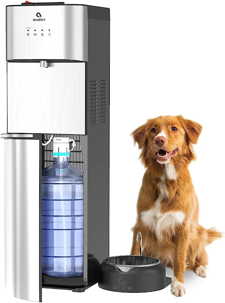 Limited Edition Self Cleaning Water Cooler Water Dispenser - 3 Temperature Settings - Hot, Cold & Room Water, Durable Stainless Steel Construction, Bottom Loading - UL Listed-Avalon